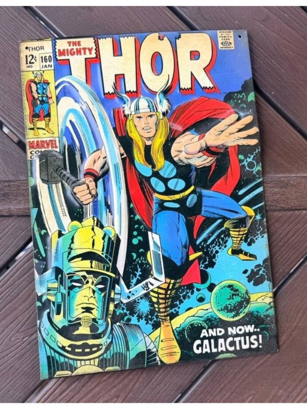Marvel Comics The Mighty Thor #160 Metal Tin Sign Retro Wall Decor Galactus